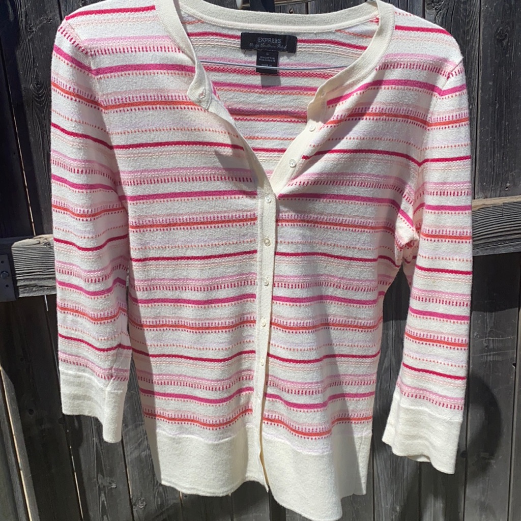 Pretty Express Button Down Sweater Small